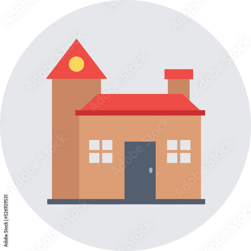 Institute Colored Vector Icon