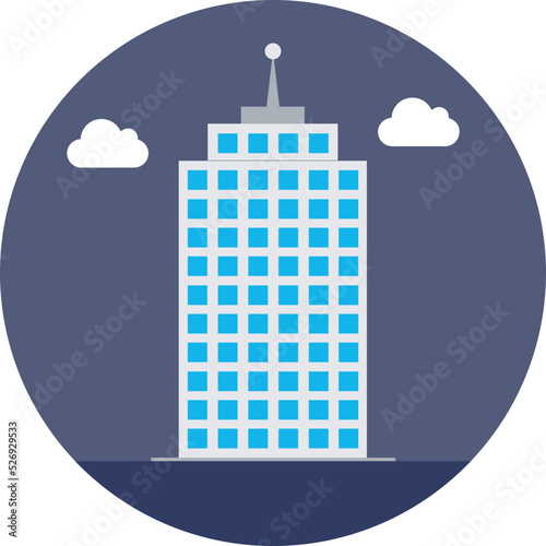 Skyscraper Colored Vector Icon