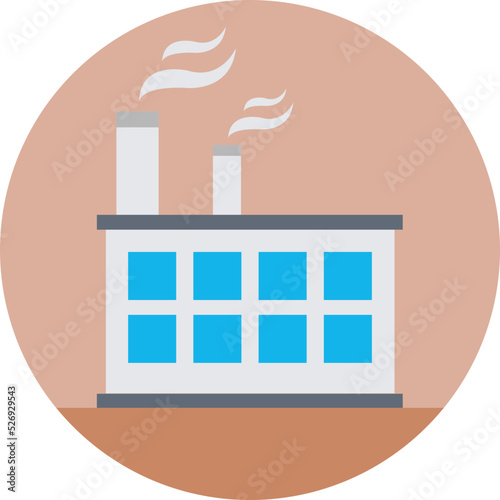 Factory Colored Vector Icon