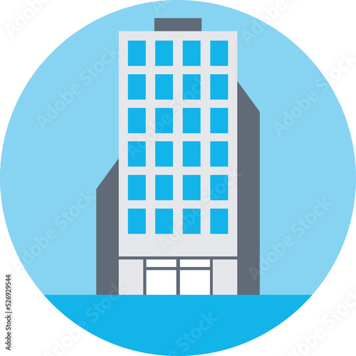 Skyscraper Colored Vector Icon