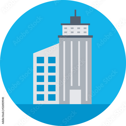 Skyscraper Colored Vector Icon