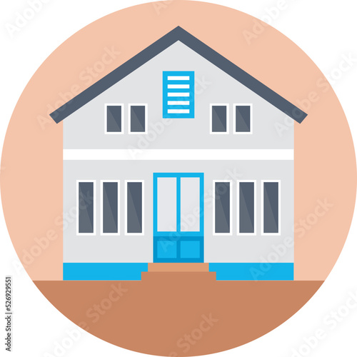 Institute Colored Vector Icon