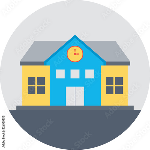 Institute Colored Vector Icon