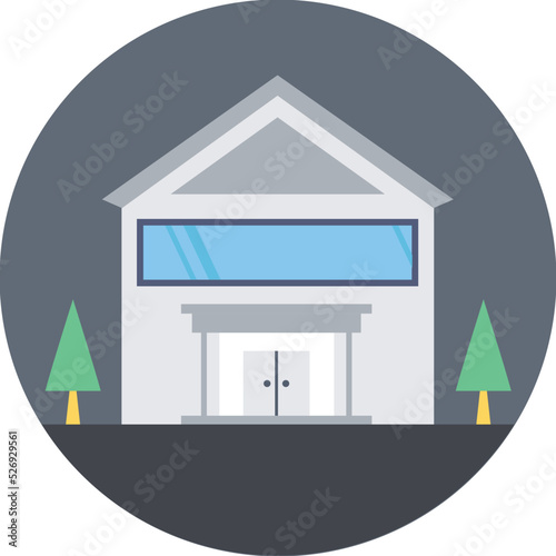 Warehouse Colored Vector Icon