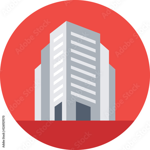 Skyscraper Colored Vector Icon