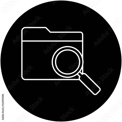 Folder search Isolated Vector icon which can easily modify or edit