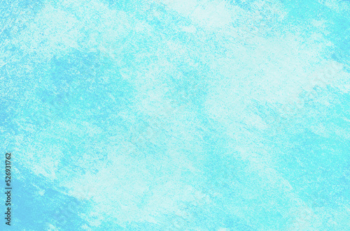 Turquoise blue paper texture background. Gradient marbled Japanese "Washi" paper backdrop.