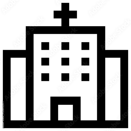 Hospital Vector Icon 