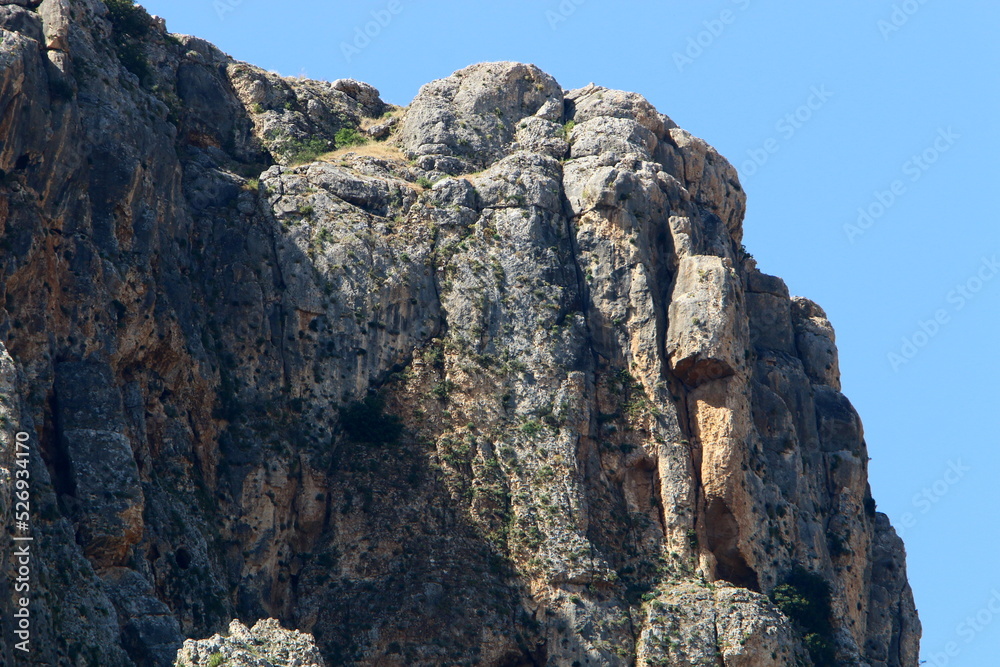 Rocks and cliffs in the mountains in northern Israel. Rocks and cliffs in the mountains in northern Israel.