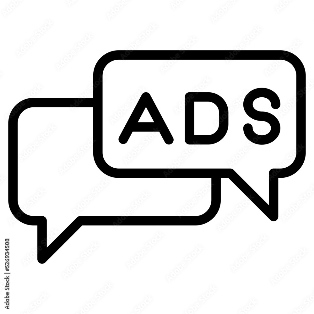 Fototapeta premium ads icon