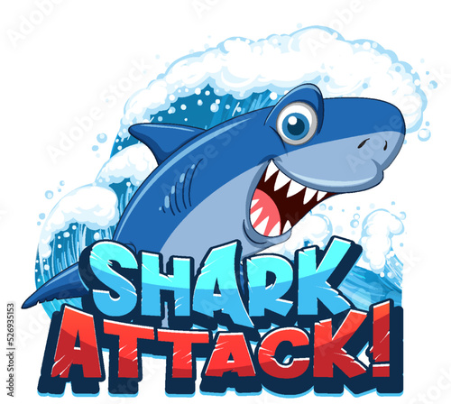Font design for words shark attack