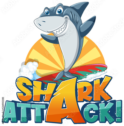 Font design for words shark attack