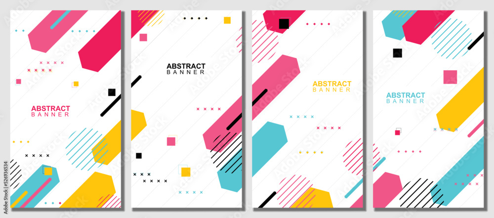 Abstract modern template set background. Abstract modern template set background.