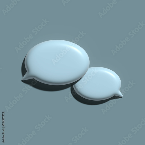 Speech bubbles dialogue 3D rendering
