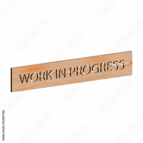 Work in progress 3D wooden sign