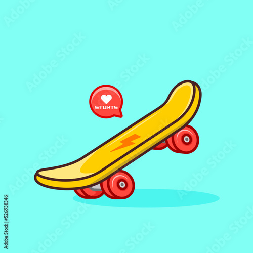 skateboard in action vector icon
