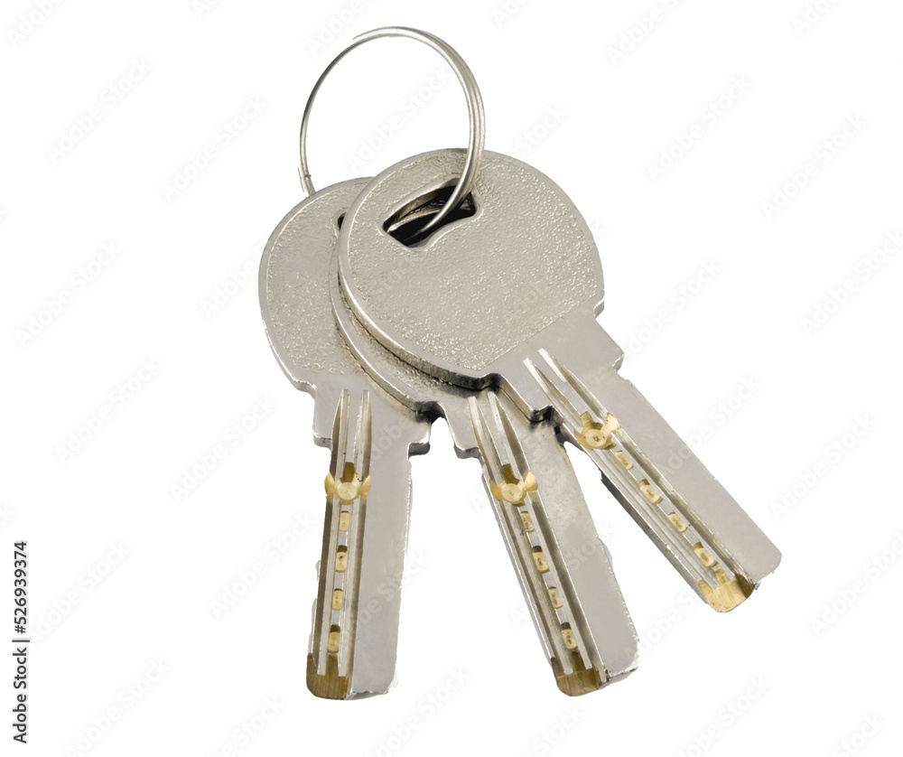 Door keys isolated on white background Door keys isolated on white background