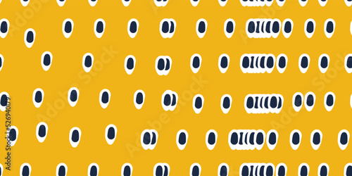 Hand drawn geometric trendy dots pattern. Dynamic abstract shapes. Fashionable template for design. Modern cartoon style. 