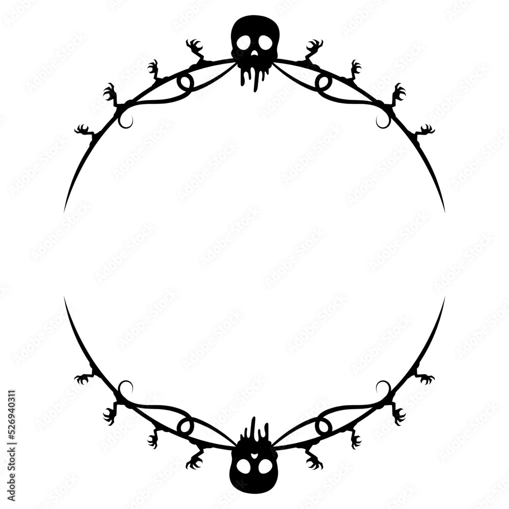 halloween circle frame
