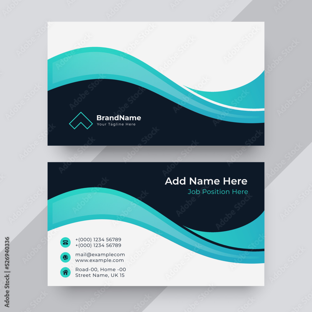 Naklejka premium Business card design template