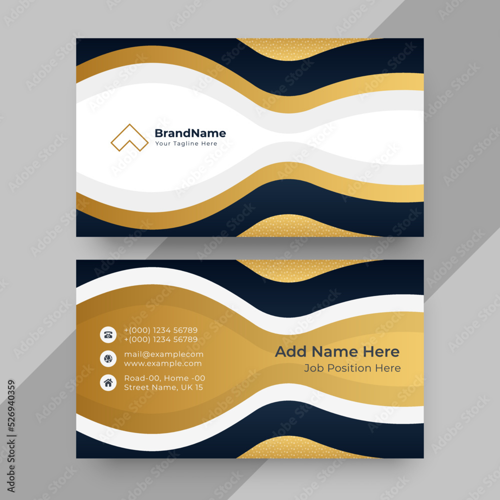 Obraz premium Luxury golden business card design, Luxury royal gold business card design template