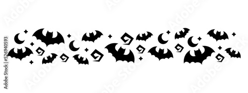 halloween bats pattern element
