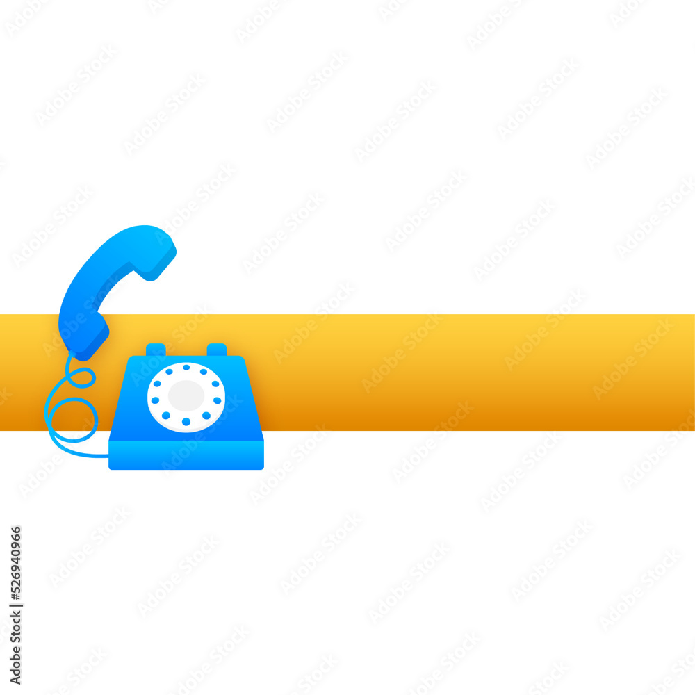 Red old phone in classic style on white background. Cartoon vector illustration Red old phone in classic style on white background. Cartoon vector illustration
