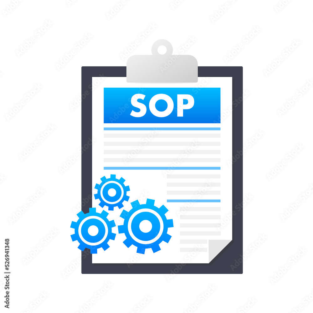 Sop, great design for any purposes. SOP icon, Standard Operating Procedure vector. Business icon