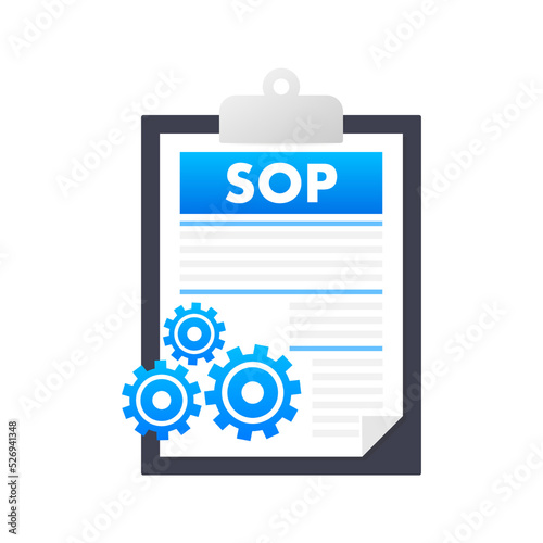 Sop, great design for any purposes. SOP icon, Standard Operating Procedure vector. Business icon