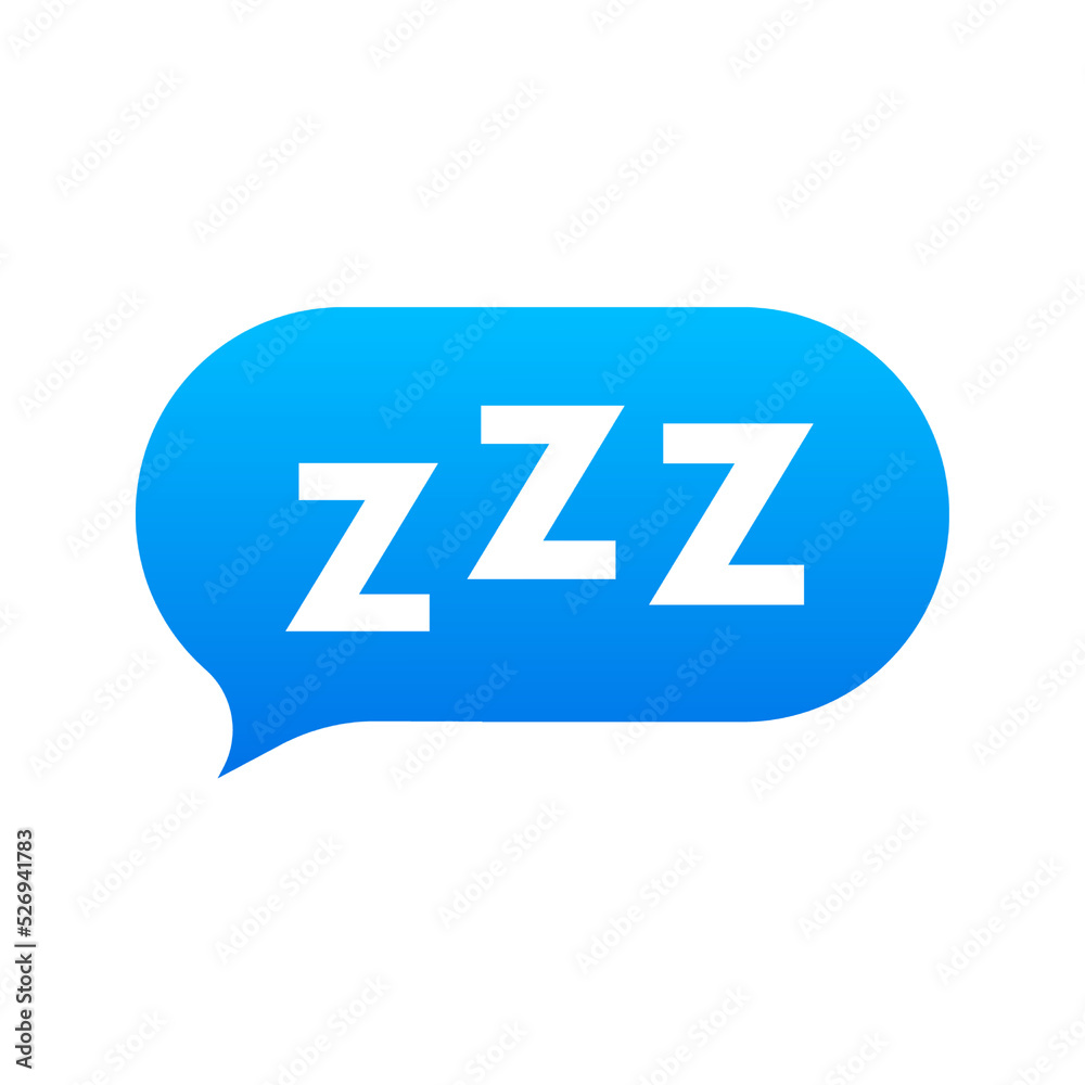Zzz sign in flat style. Bedtime concept. Flat illustration Zzz sign in flat style. Bedtime concept. Flat illustration
