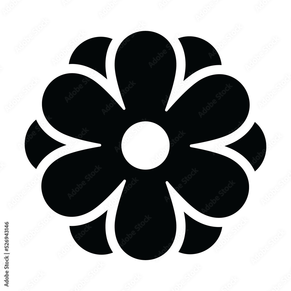 Simple Flower icon for apps and website with transparent background PNG Simple Flower icon for apps and website with transparent background PNG