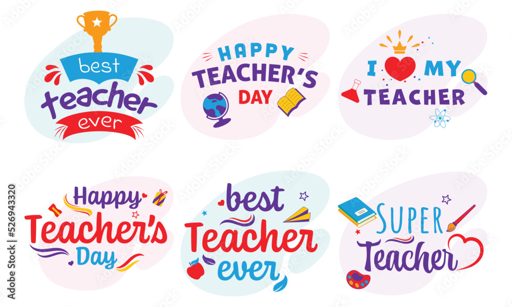 Happy Teacher's Day Quote Set Against Background. Happy Teacher's Day Quote Set Against Background.