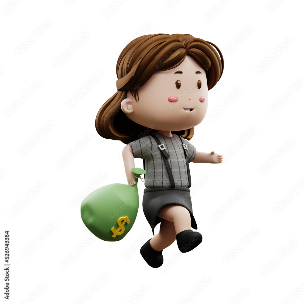 3d cartoon character businesswoman 3d cartoon character businesswoman