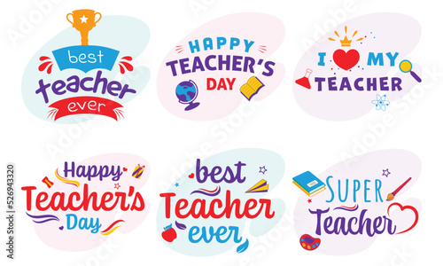 Happy Teacher's Day Quote Set Against Background.