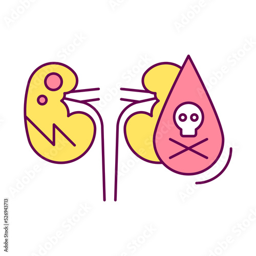 kidney problem, Causes, color editable icons for web design