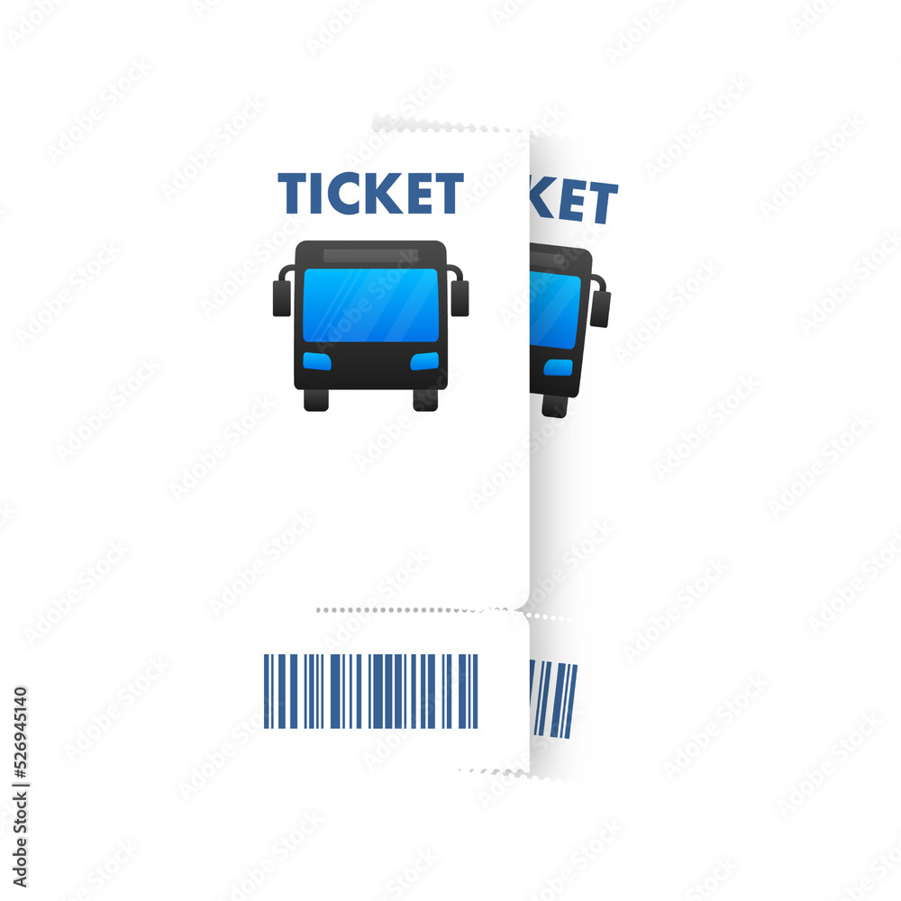 Ticket bus, great design for any purposes. Transport vector. Business icon