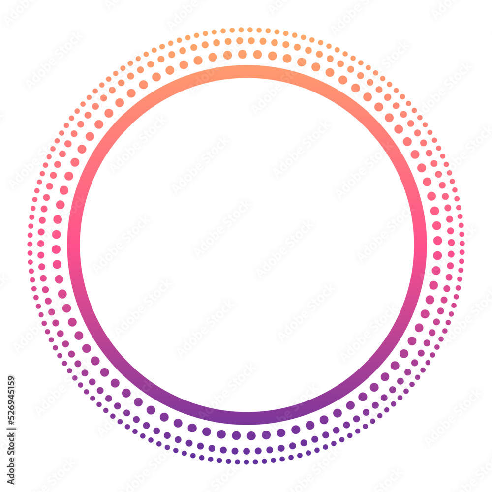 gradient round frame with dotted outline
gradient round frame with dotted outline
