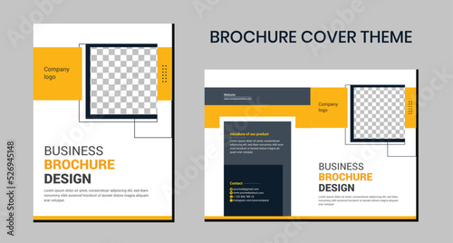 Business brochure cover theme design template modern business company profile design