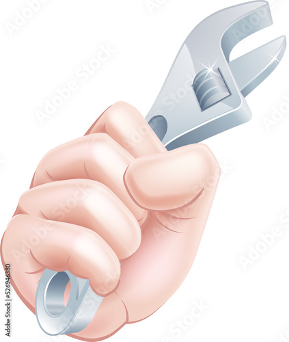 Cartoon Wrench Hand