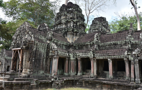 Temple Structure in Ta Prohm, Siem Reap, Cambodia