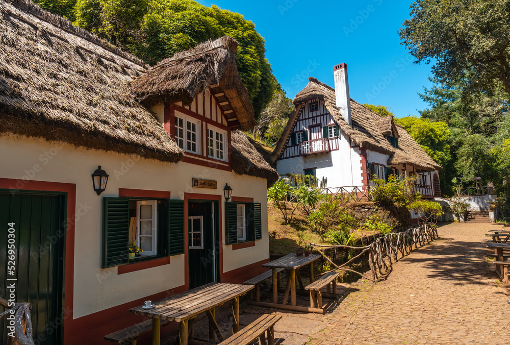 Beautiful houses at the beginning of Levada do Caldeirao Verde, Queimadas, Madeira. Portugal Beautiful houses at the beginning of Levada do Caldeirao Verde, Queimadas, Madeira. Portugal