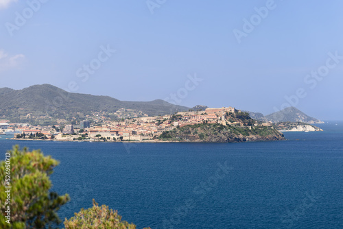 Fototapeta Naklejka Na Ścianę i Meble -  Portoferraio is the capital and the main port of Elba Island and is located on the north-eastern coast, at the foot of a promontory that borders the bay, Province of Livorno, Italy