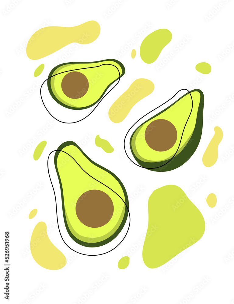 avocado flat abstract pattern illustration avocado flat abstract pattern illustration