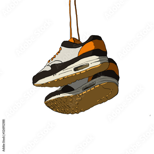 vector pair of sneakers 