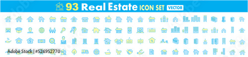Real Estate icons collection vector