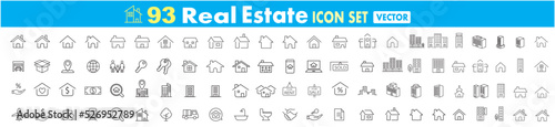 Real Estate icons collection vector