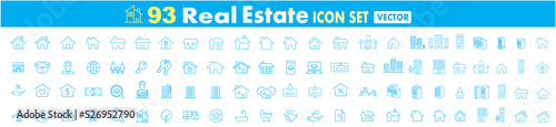 Real Estate icons collection vector