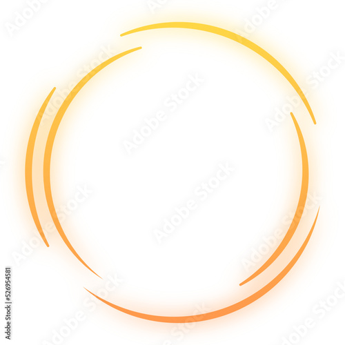 glow gradient split round frame
