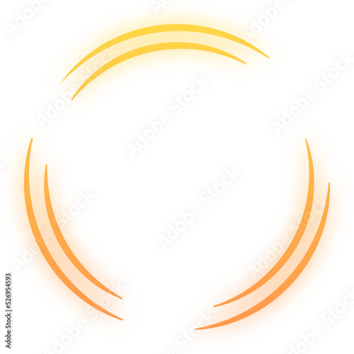 glow gradient split round frame
