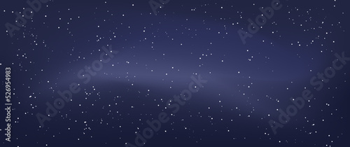 Starry sky vector landscape illustration, milky way illustration, stars constellation, perfect for background, desktop background, wallpaper, screensaver, backdrop.